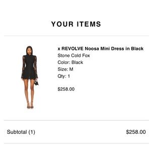 Stone cold Fox Dress x REVOLVE Noosa Mini Dress in Black